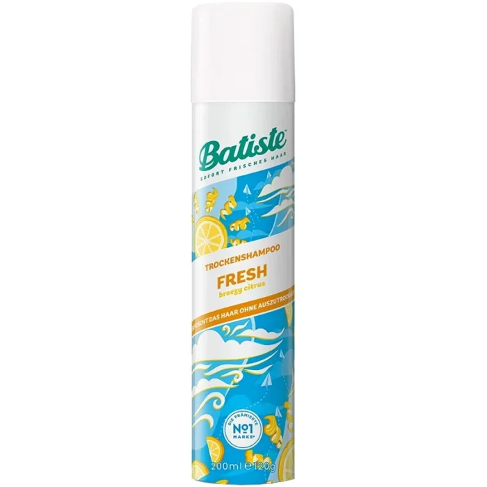شامپو خشک باتیست Batiste مدل Fresh Breezy Citrus (آبی) حجم 200 میلی لیتر