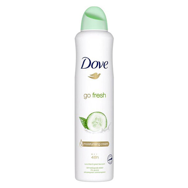 اسپری ضد تعریق زنانه خیار و چای سبز داو Dove Go Fresh Cucmber & Green Tea Body Spray 48h