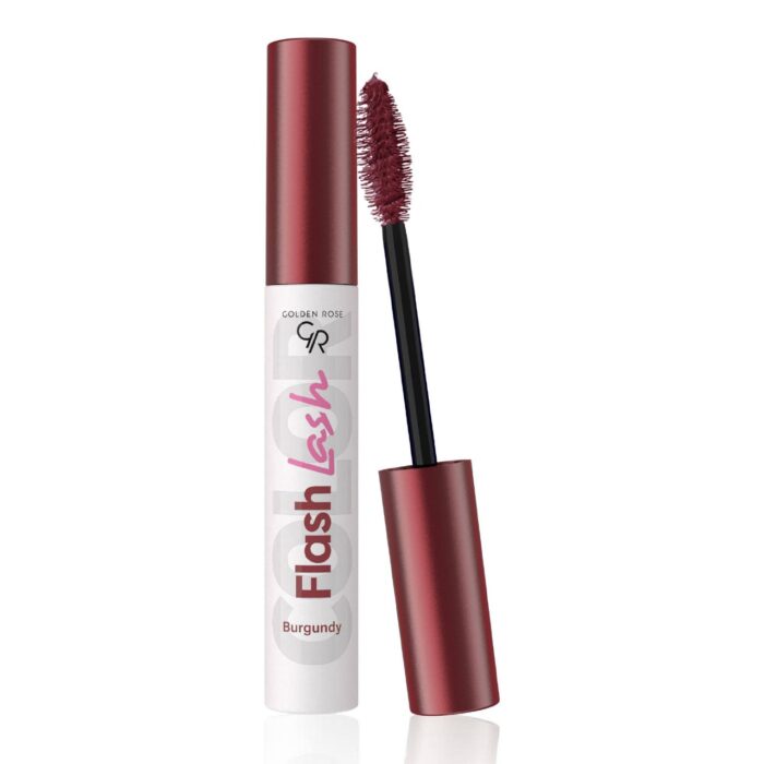 ریمل رنگی گلدن رز رنگ زرشکی مدل فلش لش  Golden Rose Flash Lash Mascara Burgundy