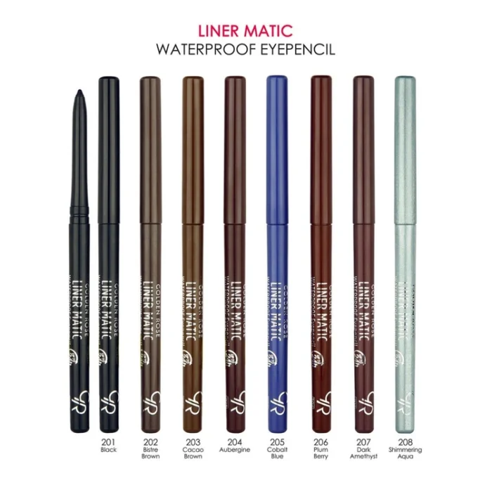 مداد چشم ضدآب لاینر ماتیک گلدن رز Liner Matic شماره 206