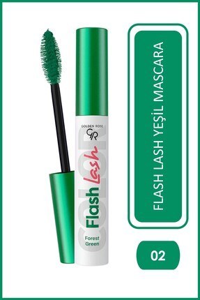 ریمل رنگی گلدن رز مدل FLASH LASH رنگ FOREST GREEN حجم 9 میلی