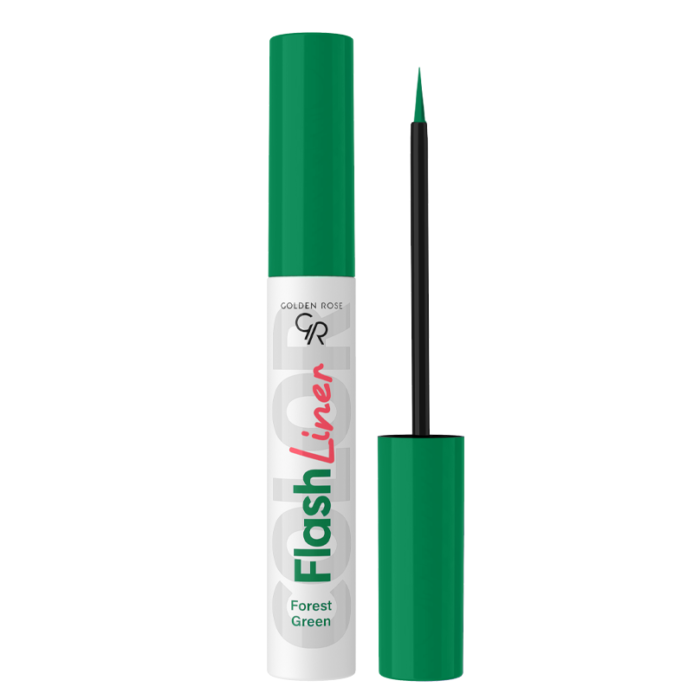 خط چشم رنگی گلدن رز Golden Rose مدل Gr Flash Eyeliner رنگ سبز جنگلی Forest Green شماره 102