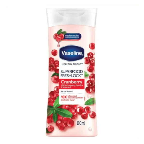 لوسیون بدن وازلین Vaseline مدل Cranberry حاوی عصاره کرنبری حجم 100 میل