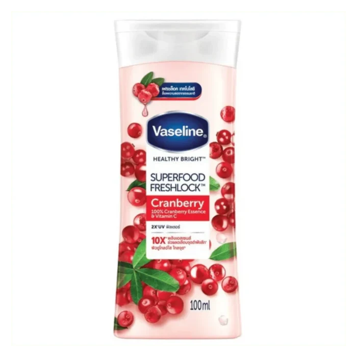 لوسیون بدن وازلین Vaseline مدل Cranberry حاوی عصاره کرنبری حجم 100 میل