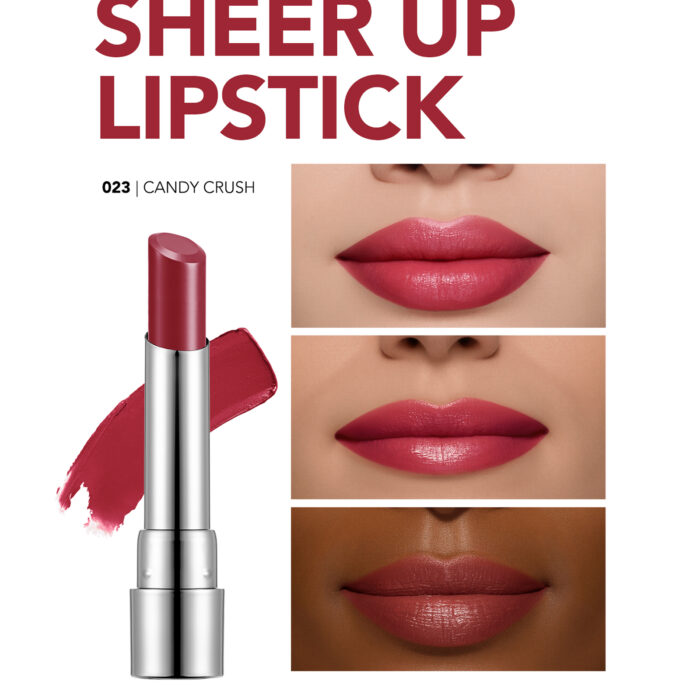 رژ لب جامد شیر آپ فلورمار Flormar Sheer Up شماره 023 رنگ Candy Crush
